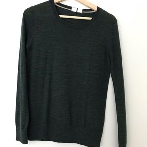 Dark green merino wool sweater